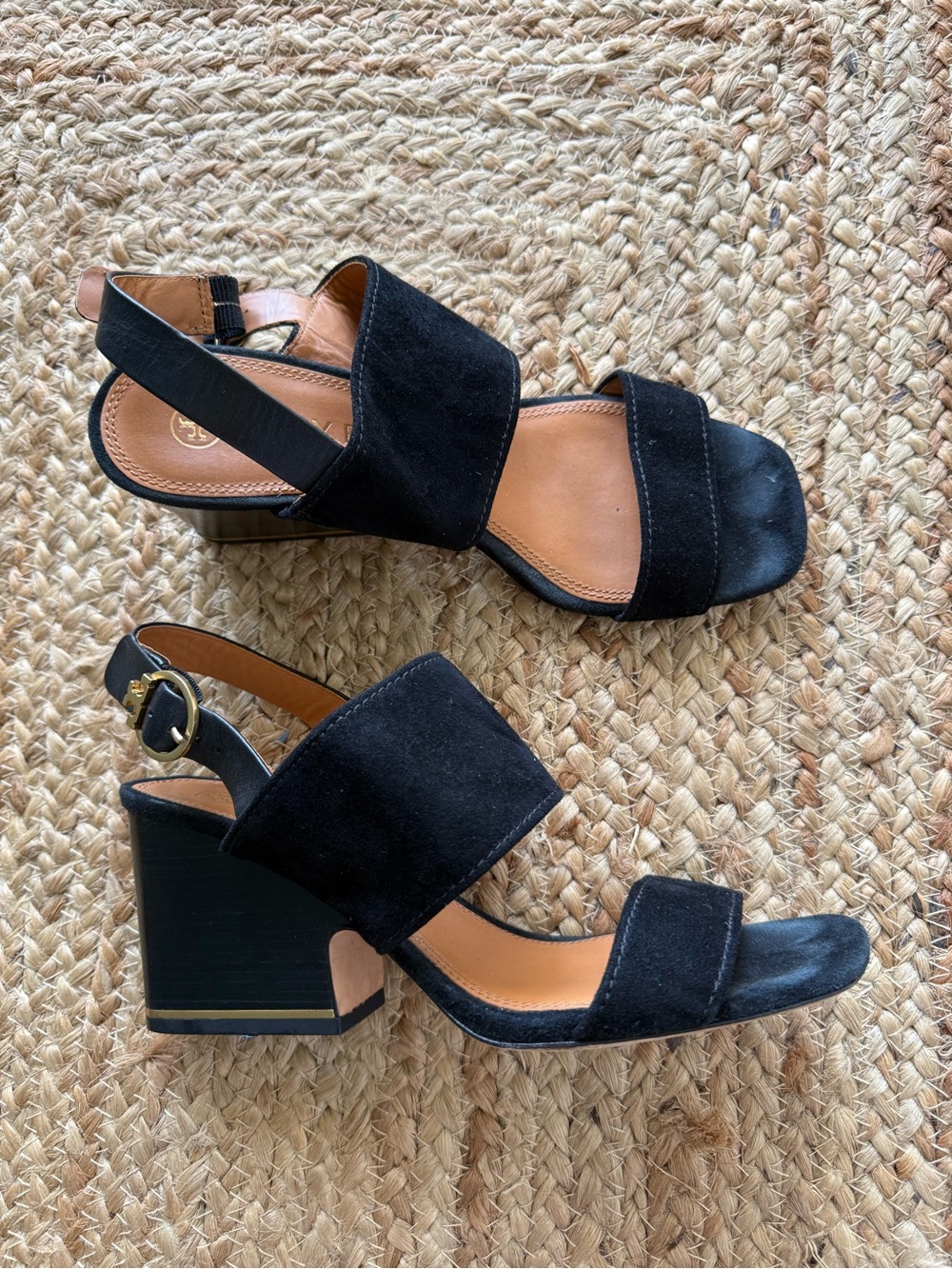 Tory Burch Black Suede Heels